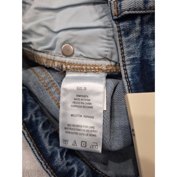 NWT Hint of Blu Clever Straight Dipped Dark Blue Denim Jeans/Size 25 - Picture 6 of 7
